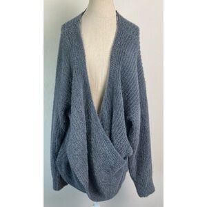Urban Outfitters Dark Grey Kane Wrap Sweater